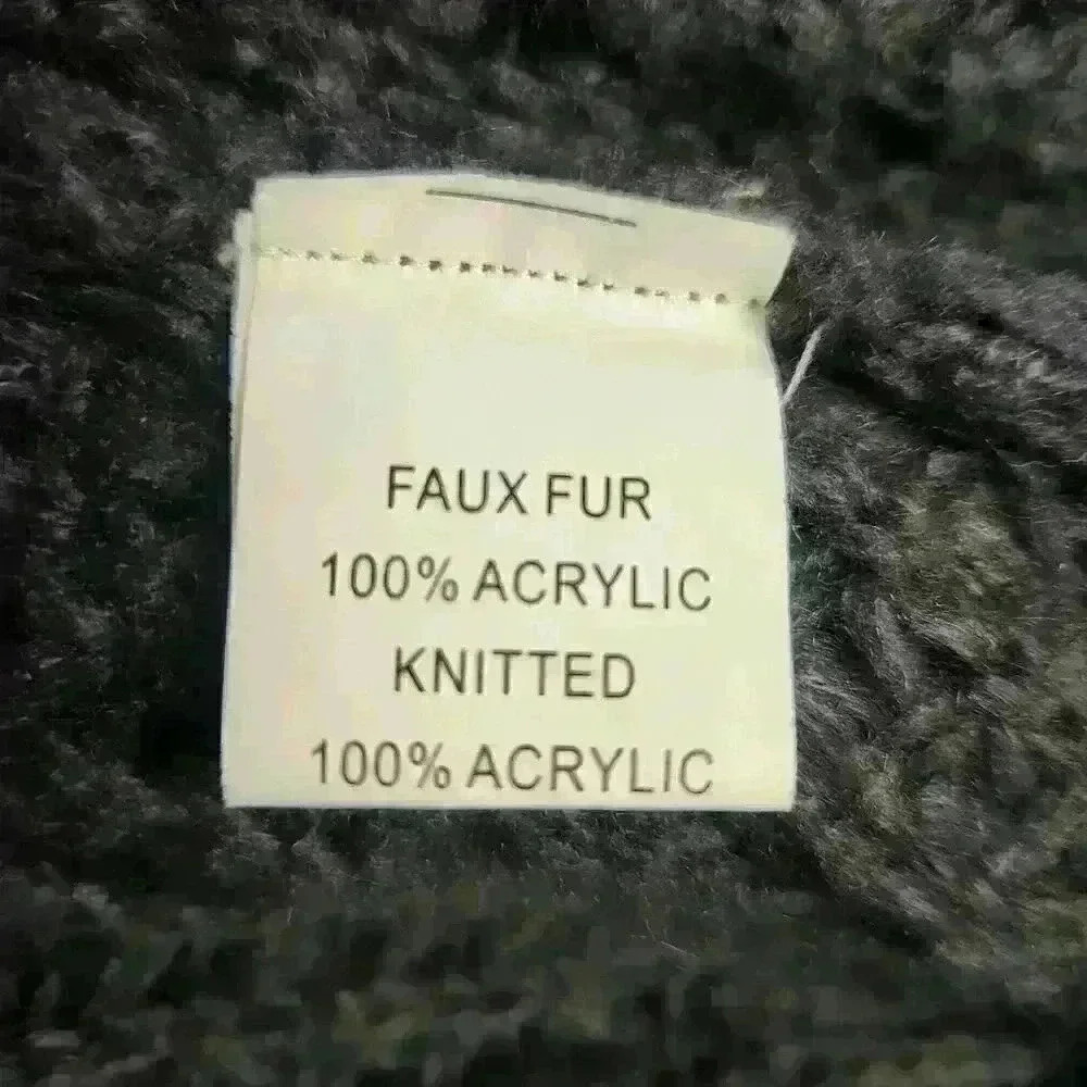 Unique Tempo Paris S/M Grey Cape Sweater Fun Neckline Fur Waist Belt Ruffled Hem - Picture 10 of 11